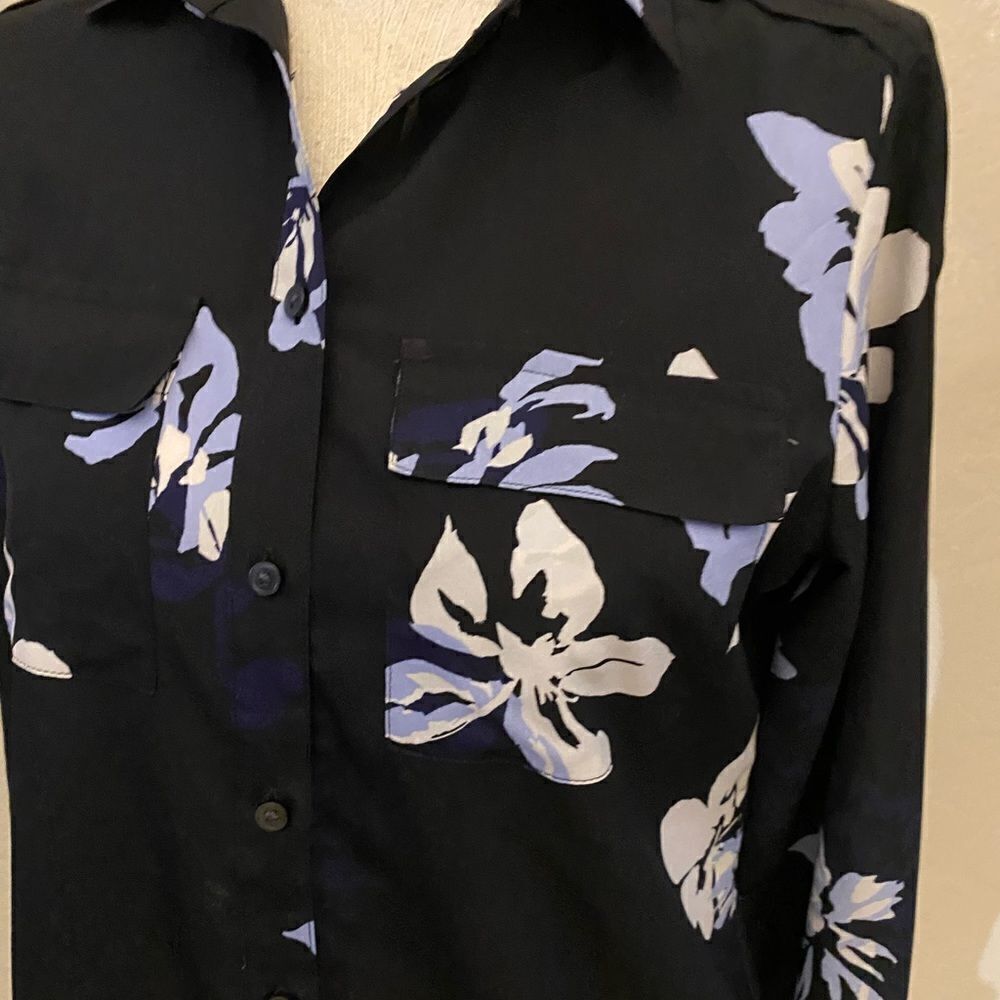 Banana Republic Floral Blouse Sz XS - Picture 4 of 5